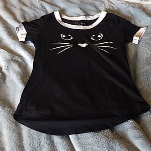 Black and white cat shirt